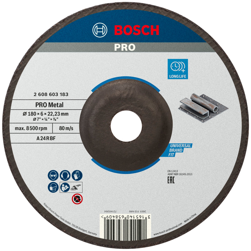 Bosch 10D Grinding Disc 180x6x22.23mm