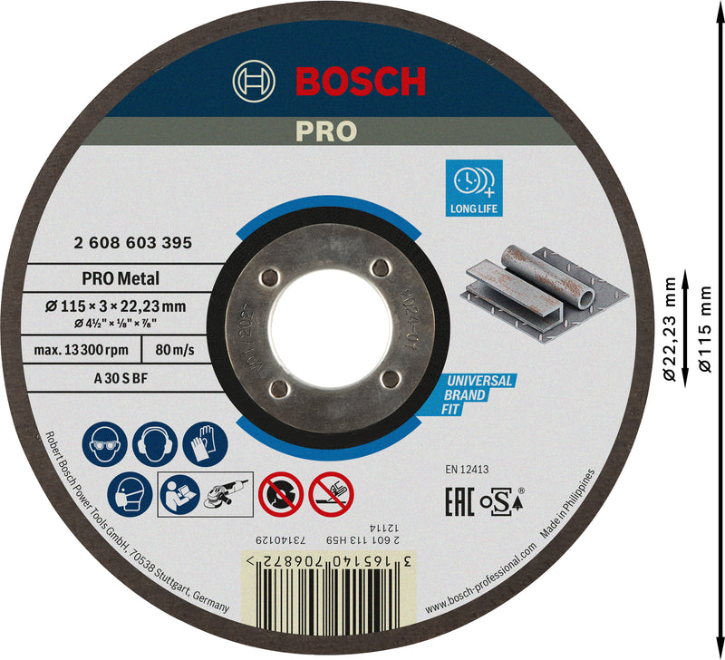 Bosch MPP Corte de metal 115x3x22,23mm, S