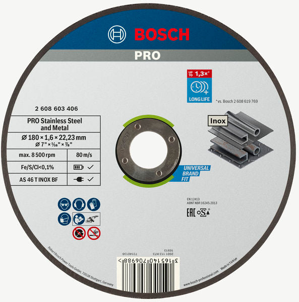 Bosch MPP Inox Cutting 180x1.6x22.23mm, S