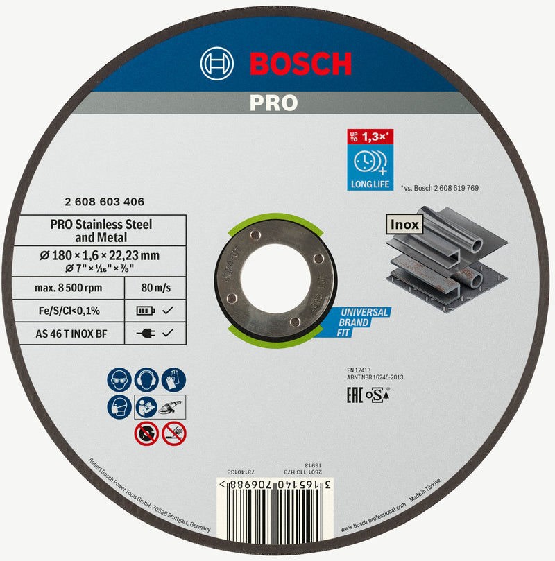 Bosch MPP Inox Cutting 180x1.6x22.23mm, S