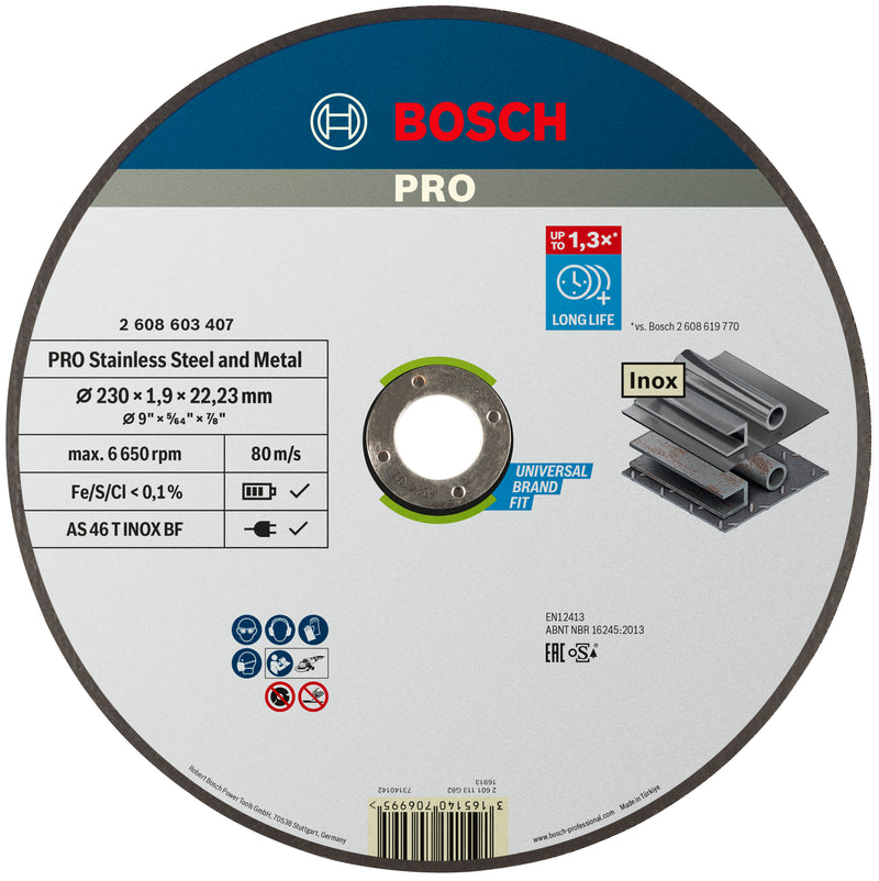 Bosch MPP Inox Cutting 230x1.9x22.23mm, S