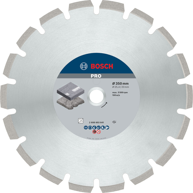 Disco diamantado Bosch PRO Asfalto, 350 x 20/25,4 mm