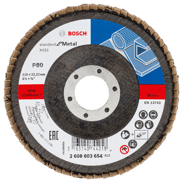 Bosch Flap Disc SfM,115mm,G80,1x