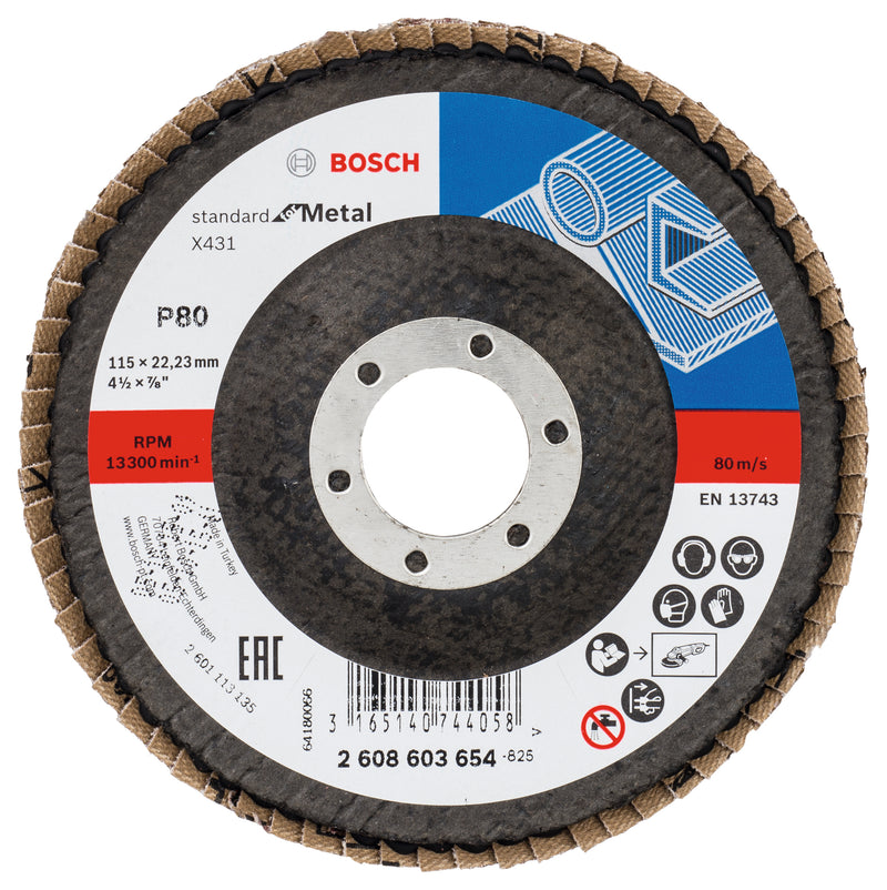 Bosch Flap Disc SfM,115mm,G80,1x