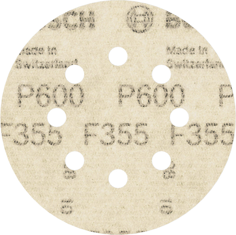 Hoja de lija Bosch BfCC, 125 mm, G600, 5 unidades