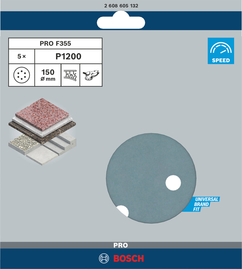 Bosch Sanding Sheet BfCC,150mm,G1200,5x