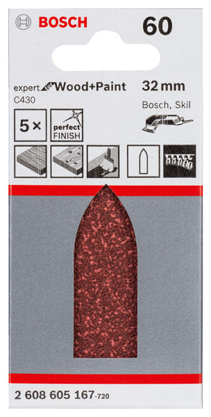 Bosch Sanding Sheet EfWP,32mm,G60,5x