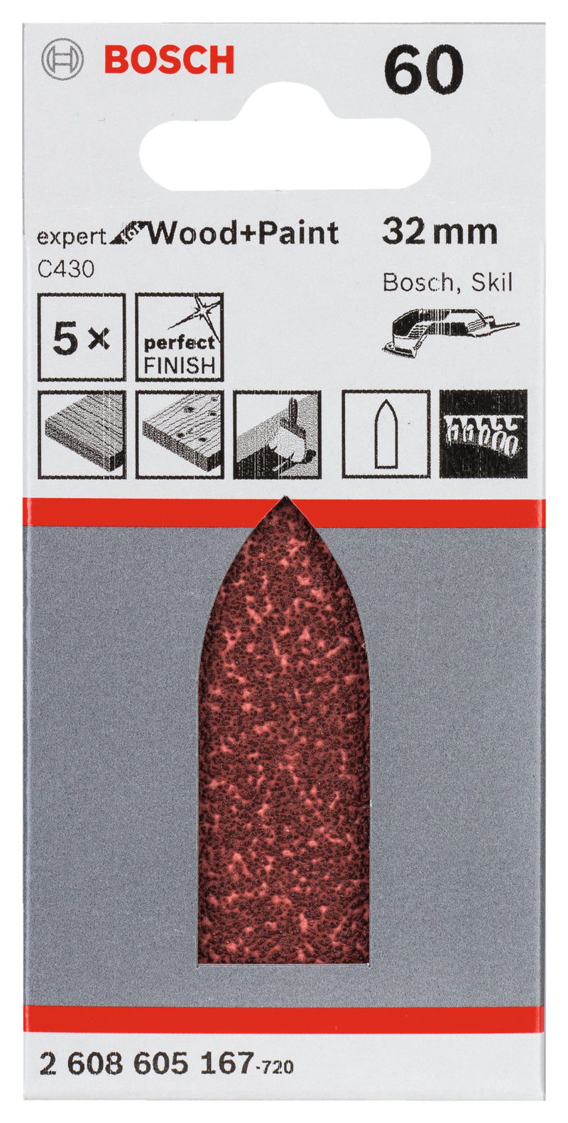 Bosch Sanding Sheet EfWP,32mm,G60,5x