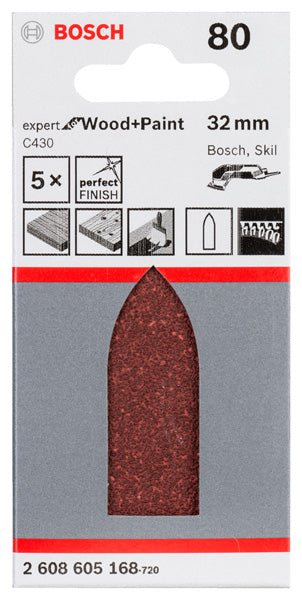 Bosch Sanding Sheet EfWP,32mm,G80,5x