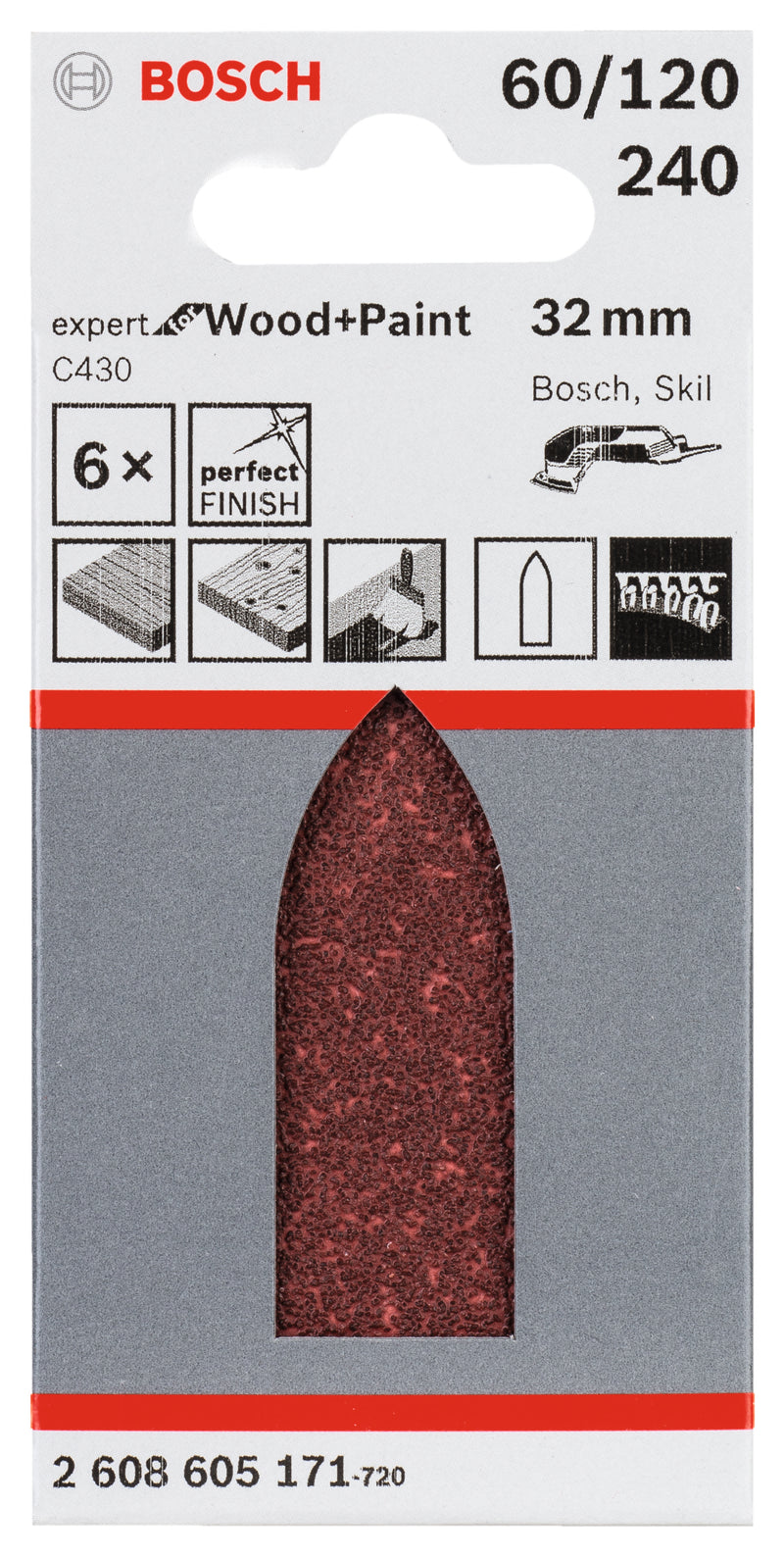 Bosch Sanding Sheet EfWP,32mm,GSet,6x