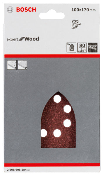 Folha de lixa multiusos Bosch 100x170mm 80G