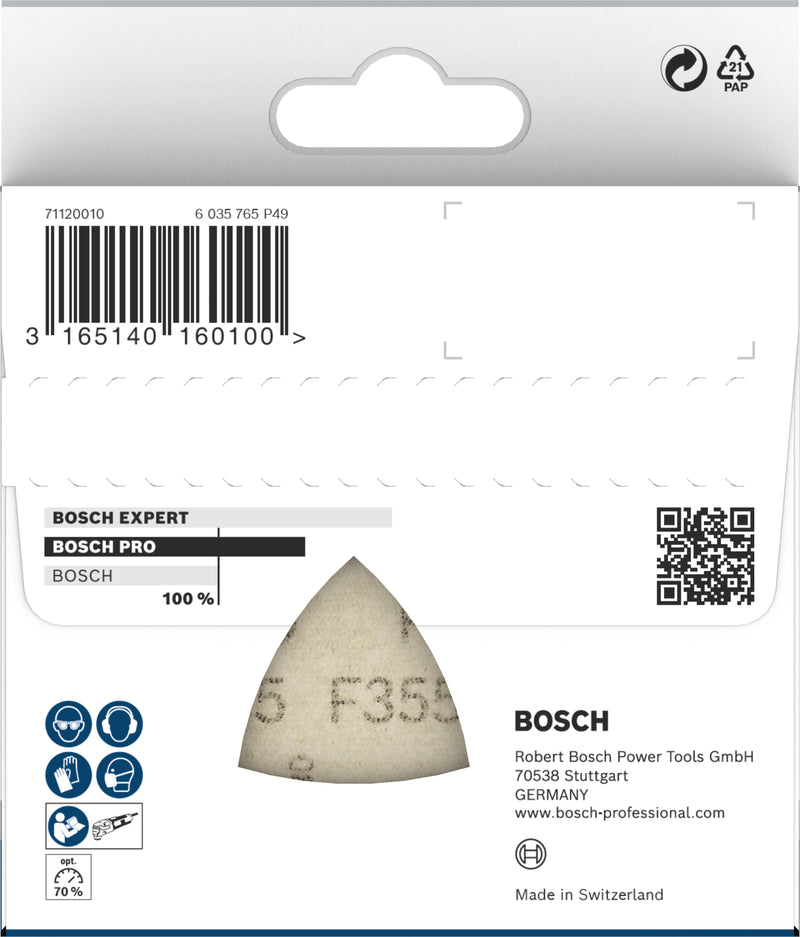 Bosch Sanding Sheet BfCC,93mm,G80,5x