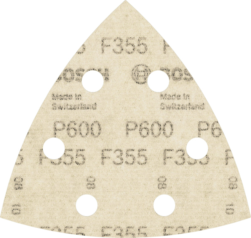 Bosch PRO Sanding Sheet F355, 93 mm, G600, 5 pcs.