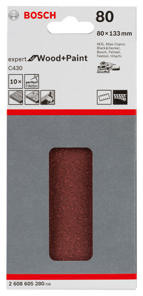 Bosch Sanding Sheet EfWP,80x133mm,G80