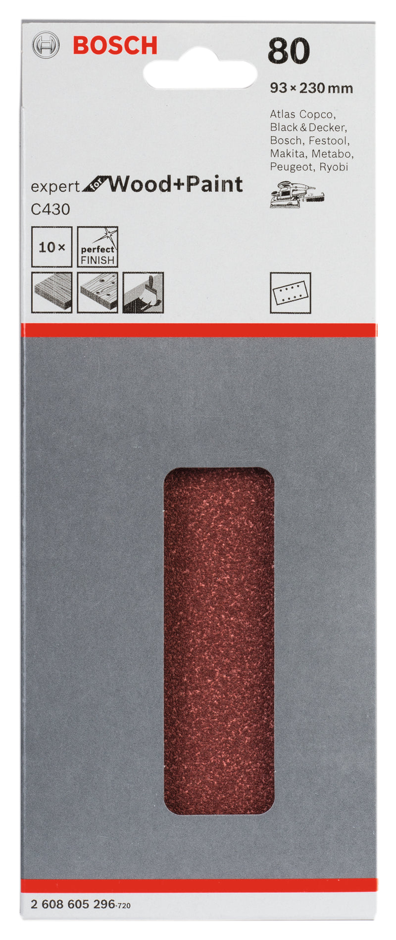 Bosch Sanding Sheet EfWP,93x230mm,G80