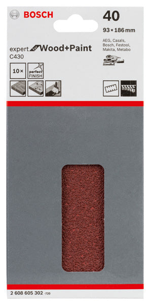 Bosch Sanding Sheet EfWP,93x186mm,G40