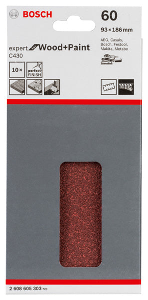 Bosch Sanding Sheet EfWP,93x186mm,G60