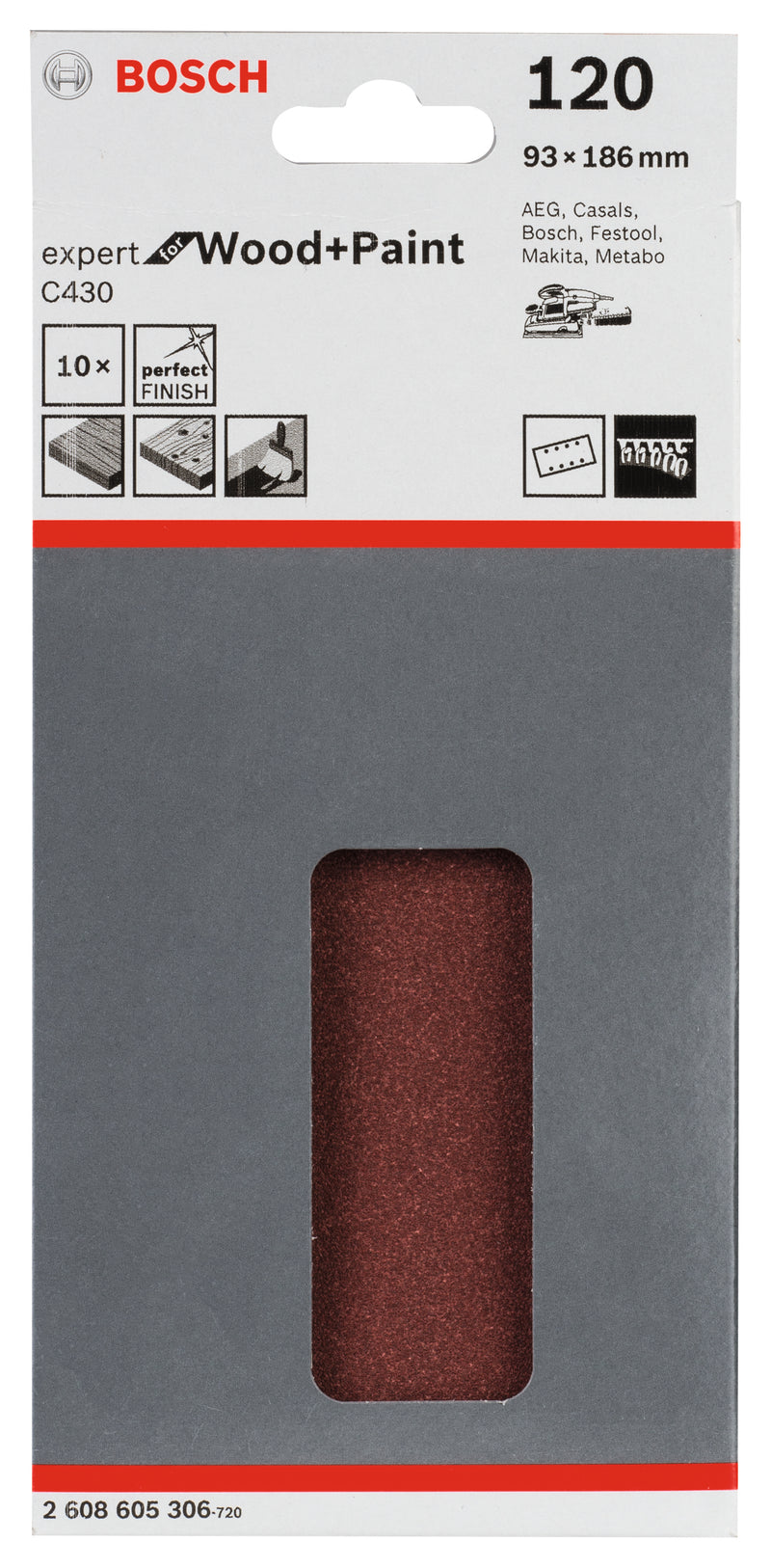 Bosch Sanding Sheet EfWP,93x186mm,G120