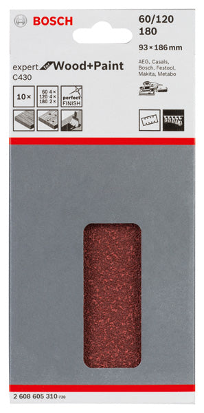 Bosch Sanding Sheet EfWP,93x186mm,GSet