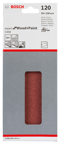 Hoja de lija Bosch EfWP, 93 x 230 mm, G120