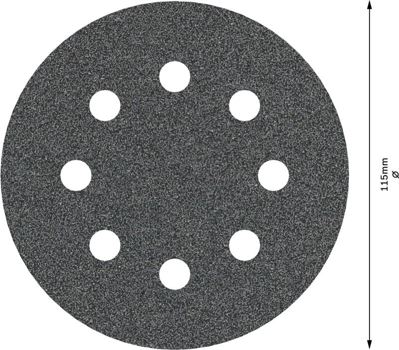 Disco de lixa Bosch PRO F355, 115 mm, G80, 5 unid.