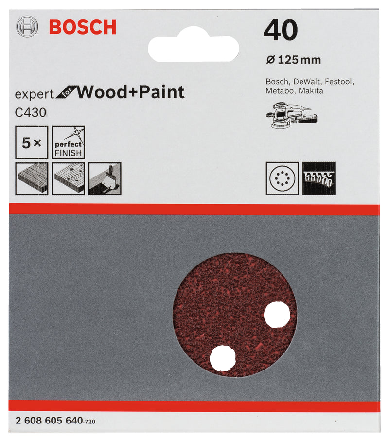 Bosch Sanding Sheet EfWP,125mm,G40,5x