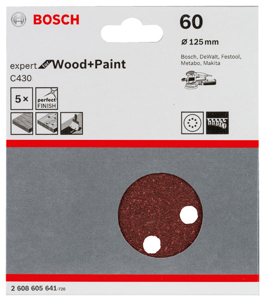 Bosch Sanding Sheet EfWP,125mm,G60,5x