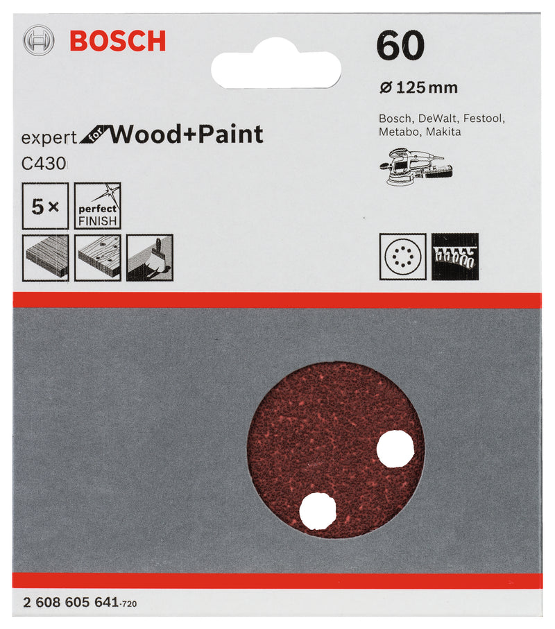 Bosch Sanding Sheet EfWP,125mm,G60,5x