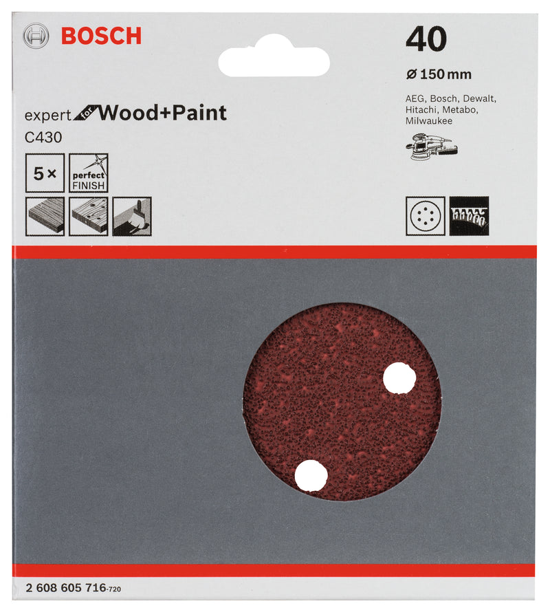 Bosch Sanding Sheet EfWP,150mm,G40,5x