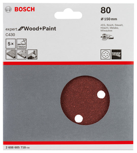 Bosch Sanding Sheet EfWP,150mm,G80,5x