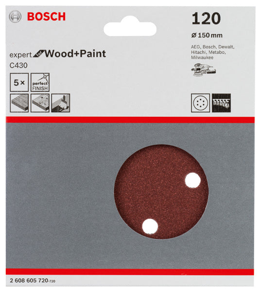 Bosch Sanding Sheet EfWP,150mm,G120,5x