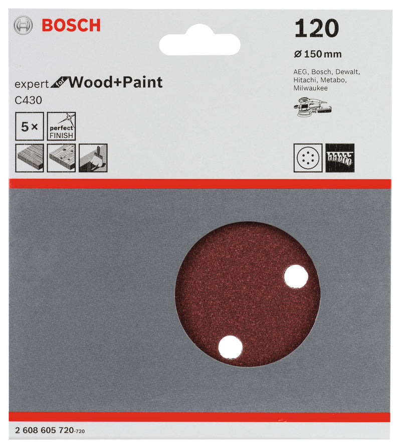Bosch Sanding Sheet EfWP,150mm,G120,5x
