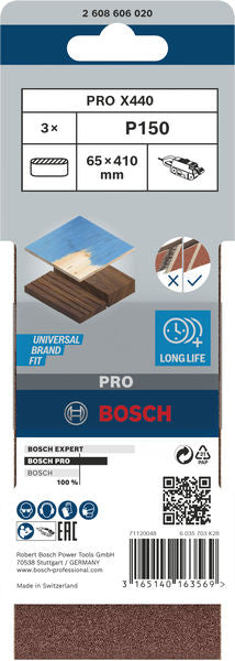 Bosch Sanding Belt BfWP,65x410mm,G150