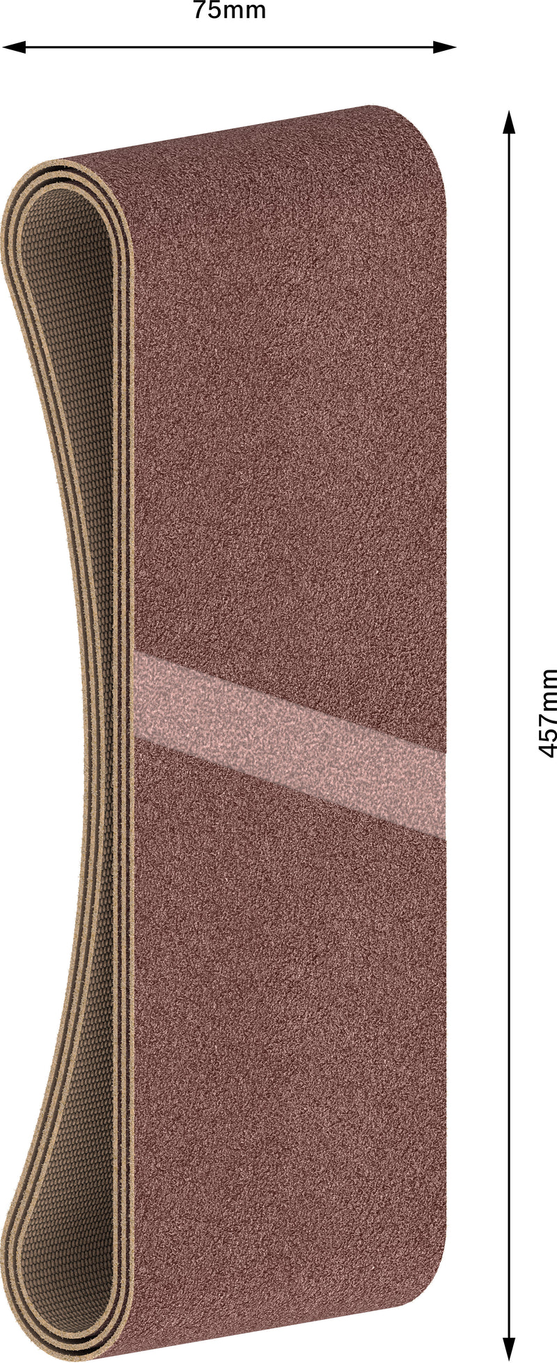 Banda de lija Bosch BfWP, 75 x 457 mm, G150