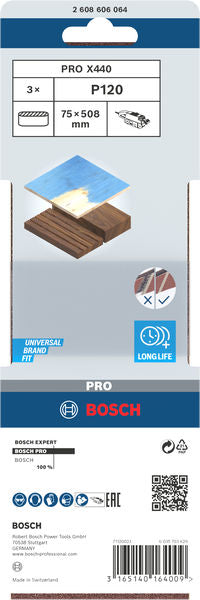 Bosch Sanding Belt BfWP,75x508mm,G120