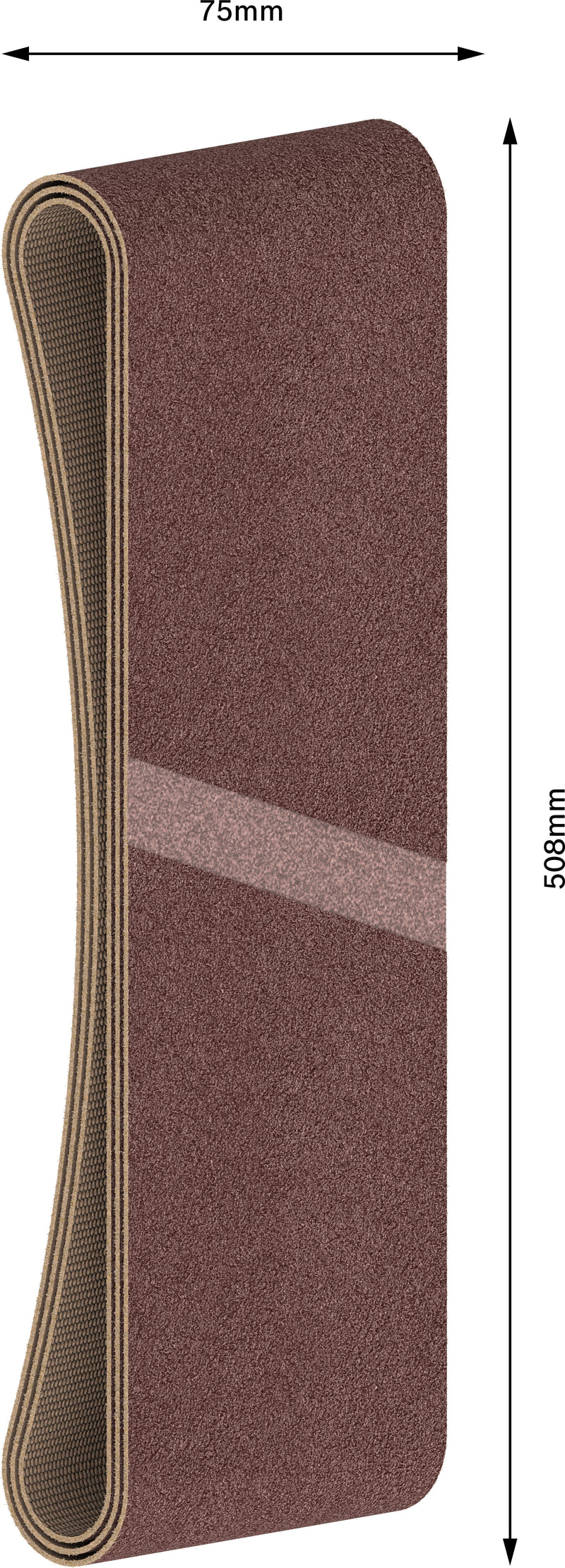 Cinta de lixa Bosch BfWP, 75x508mm, GSet