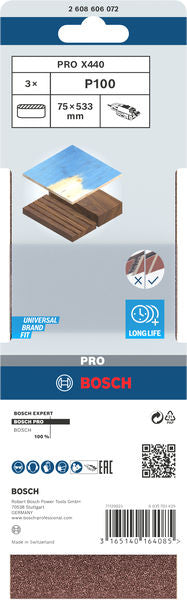 Bosch Sanding Belt BfWP,75x533mm,G100