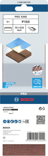 Bosch Sanding Belt BfWP,75x533mm,G150
