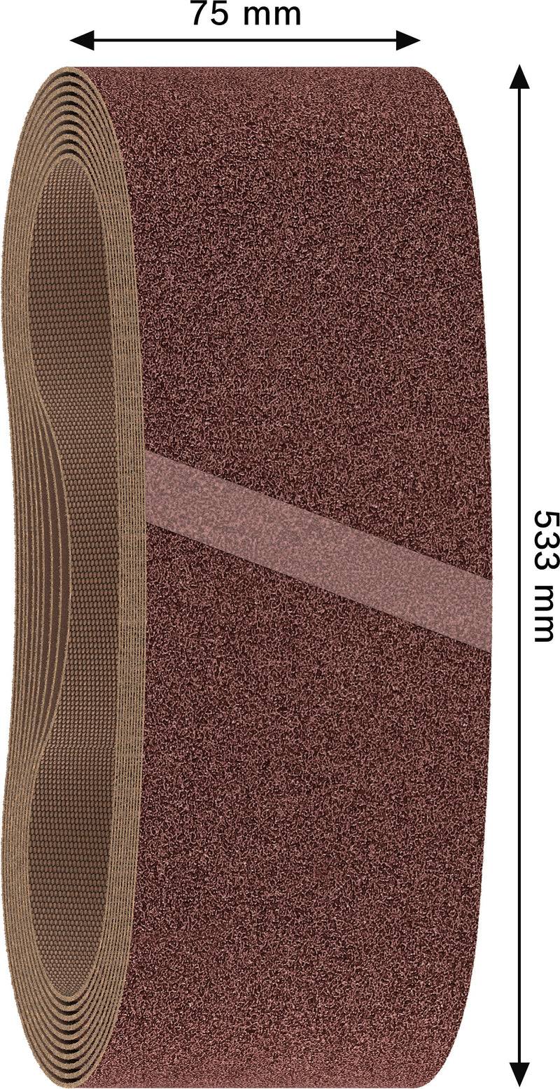 Cinta de lixa Bosch BfWP, 75x533mm, G80