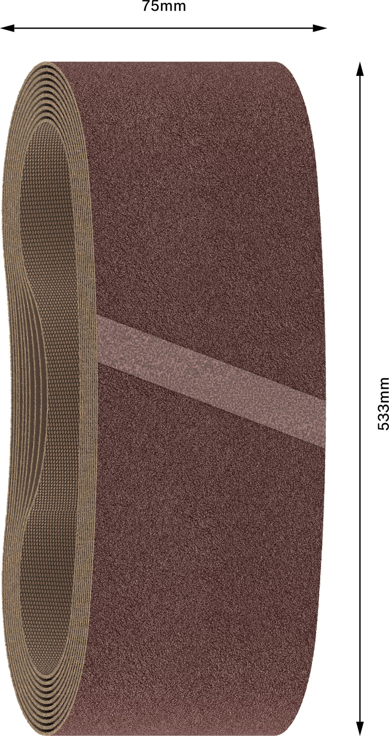 Banda de lija Bosch BfWP, 75 x 533 mm, G220
