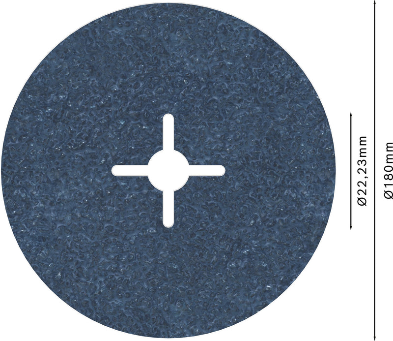 Disco de lijado de fibra Bosch BfM, 180 mm, G24, 1 unidad