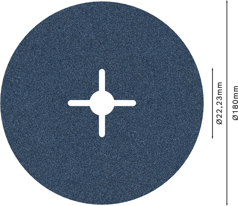 Disco de lijado de fibra Bosch BfM, 180 mm, G120, 1 unidad