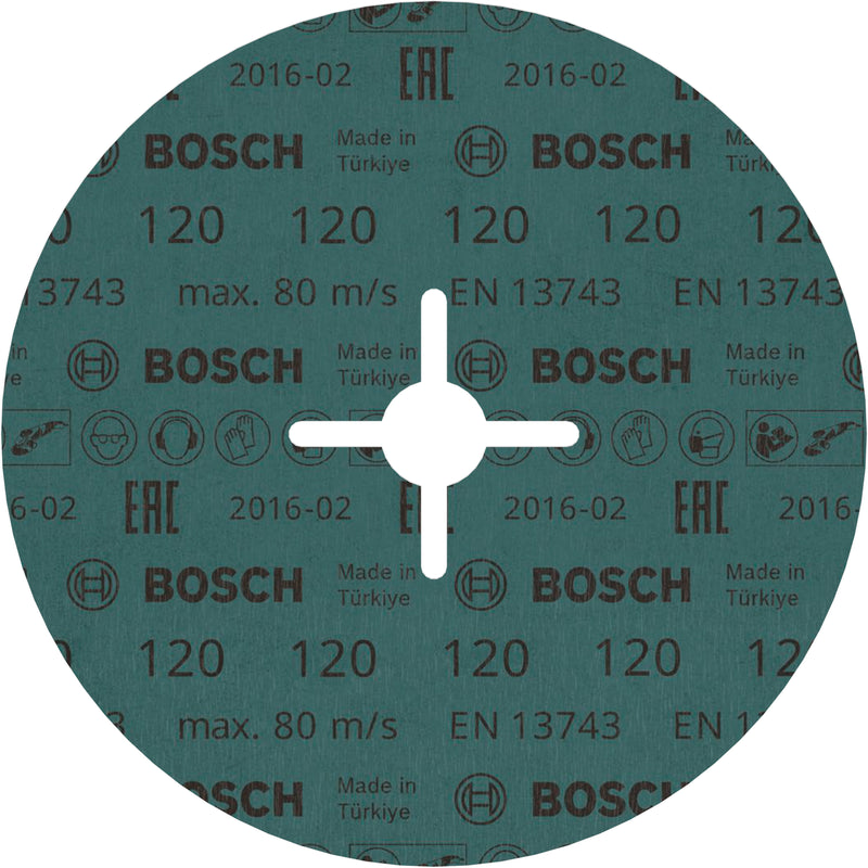 Disco de lijado de fibra Bosch BfM, 180 mm, G120, 1 unidad