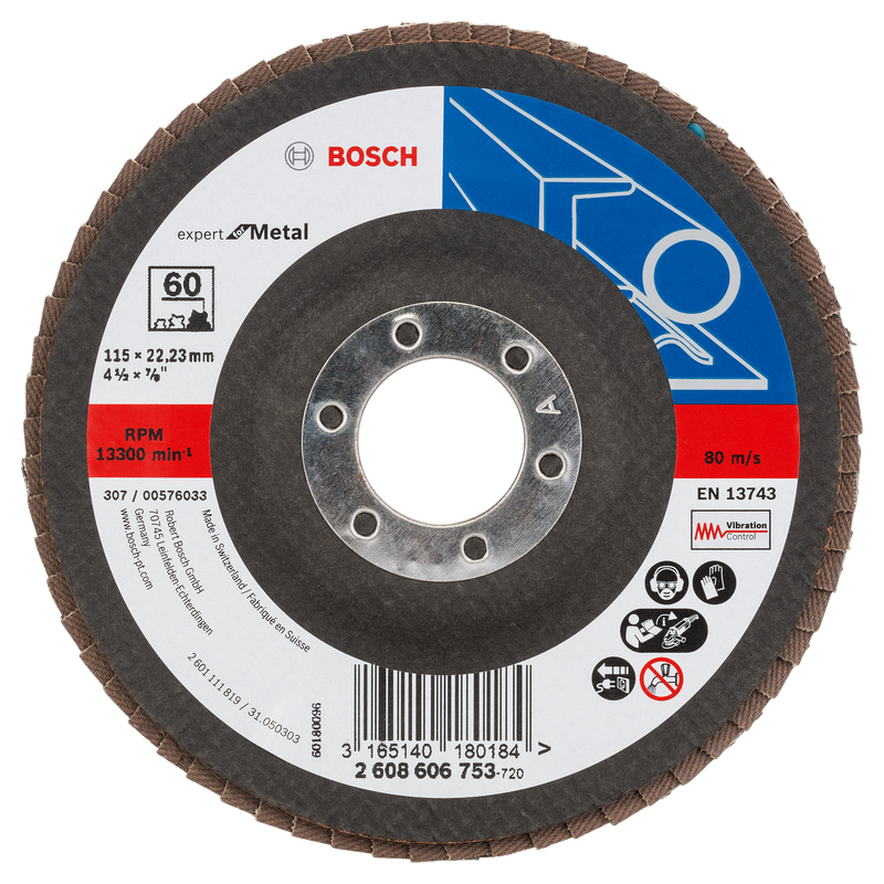 Disco de láminas Bosch EfM, 115 mm, G60, 1 unidad