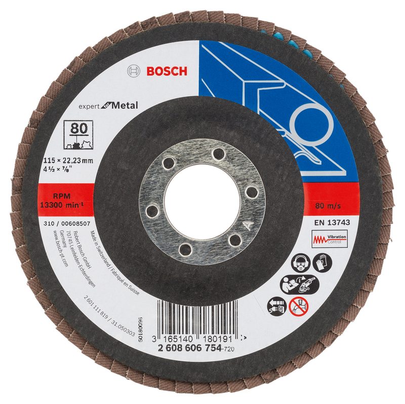 Disco de láminas Bosch EfM, 115 mm, G80, 1 unidad