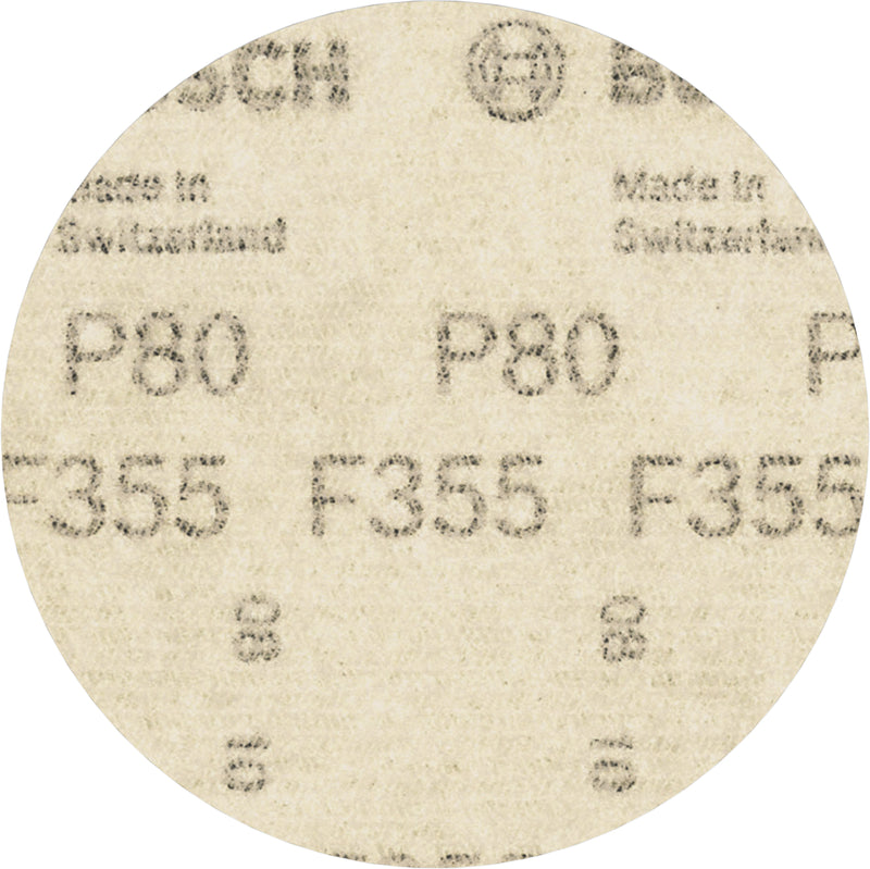 Disco de lijado Bosch PRO F355, 125 mm, G80, 10 uds.