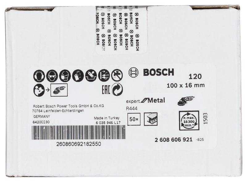 Bosch Fibre-Sanding Disc EfM,100mm,G120,1x