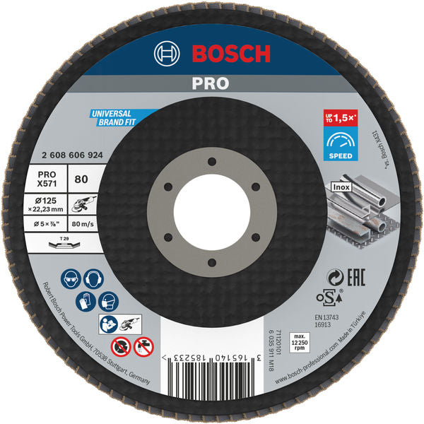 Bosch Flap Disc BfM,125mm,G80,1x