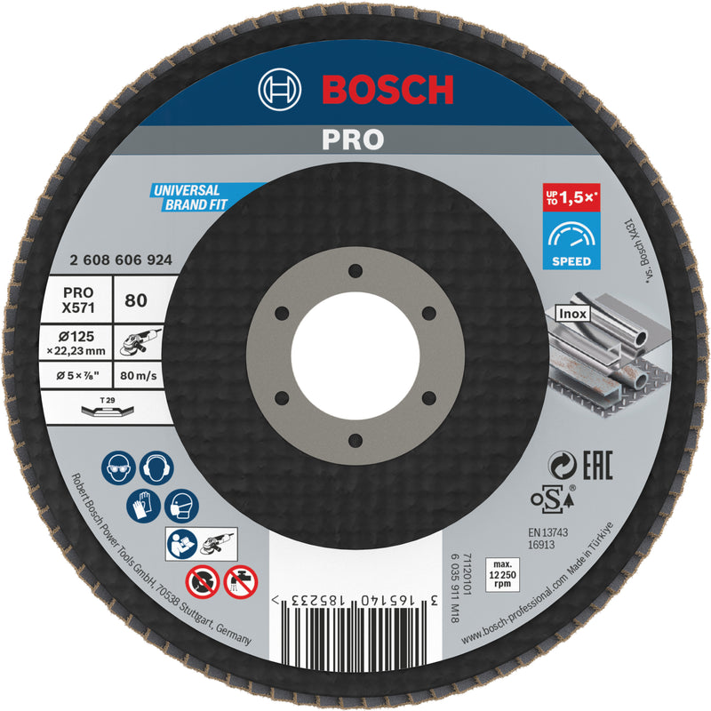 Bosch Flap Disc BfM,125mm,G80,1x