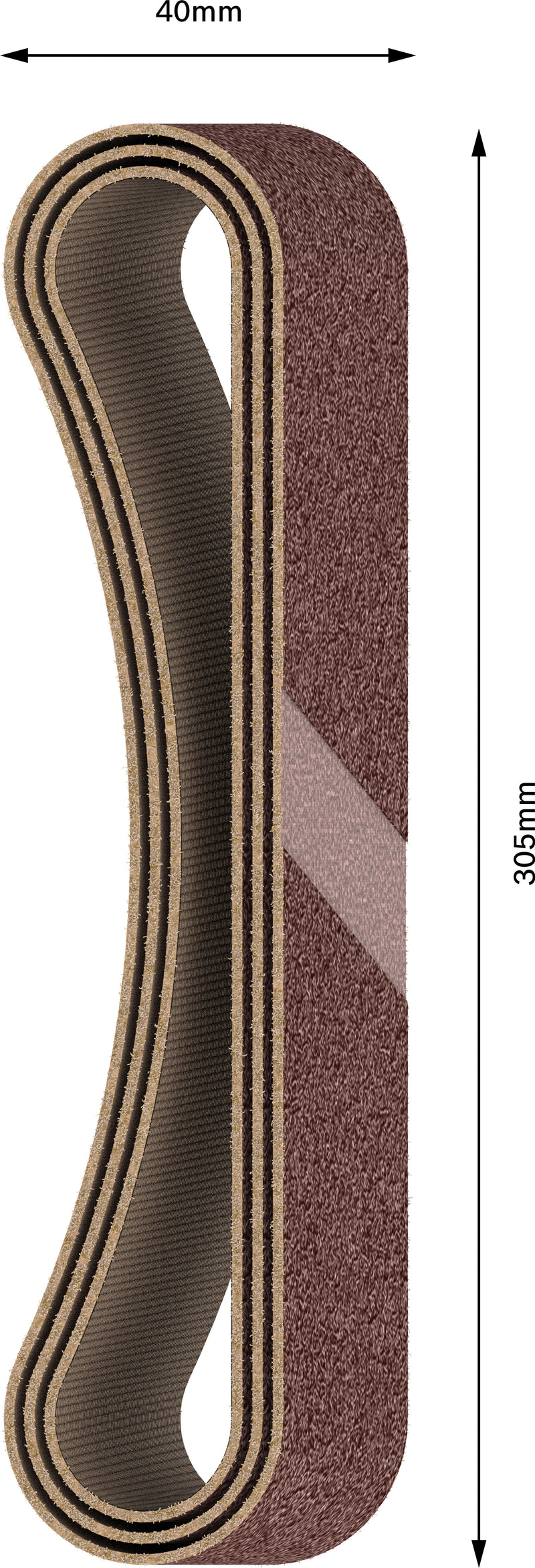 Bosch Sanding Belt BfWP,40x305mm,G40,3x